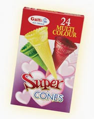 24 PACK PLAIN OR MULTI COLOR CONES